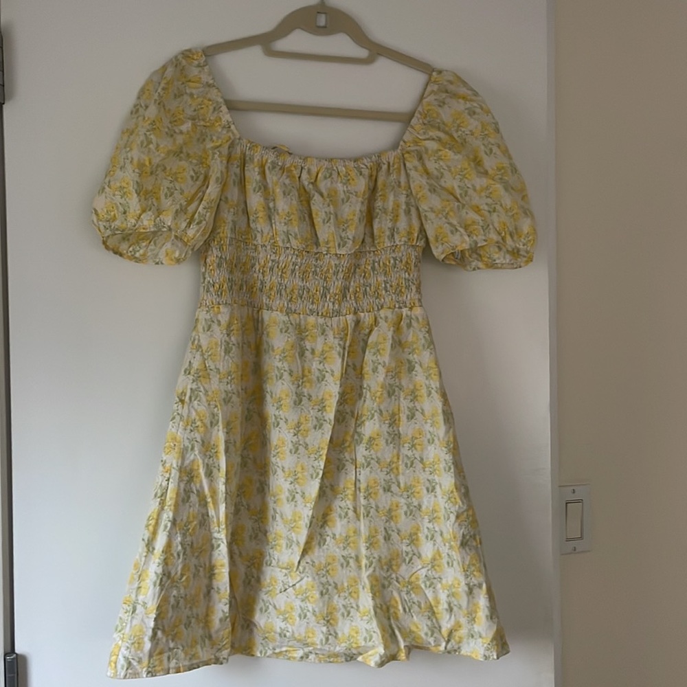 Faithful the Brand Yellow Mini Dress - Worn Once!